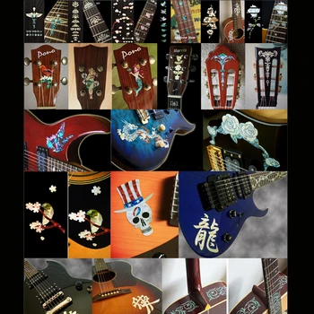 JOCKOMO P60 Carátula de la etiqueta Engomada de Cabezal de Calcas para Guitarra Bajo - Lobo