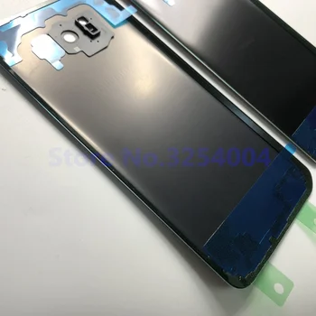Tapa de la Batería Caso Para Samsung Galaxy S8 Más G955 G955F G955FD Vidrio trasero de la Tapa de la Carcasa + Adhesivo +Cristal de la Cámara del Marco de la Lente