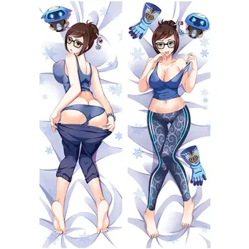 Anime Overwatches funda de almohada de UJO de la Misericordia Mei Trazador Sexy Fundas de almohada 3D de Doble cara la ropa de Cama Abrazando el Cuerpo funda de almohada Personalizar