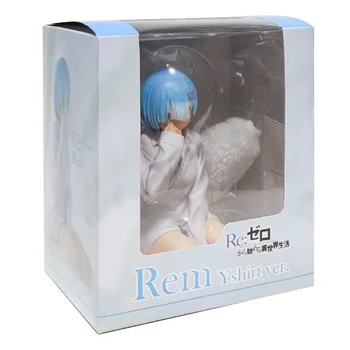 14cm de Anime camisa Blanca Rem Figura Re:la Vida En Un Mundo Diferente De Cero rem Figur Rem Figuras de Acción de PVC Modelo de la Colección de Juguetes