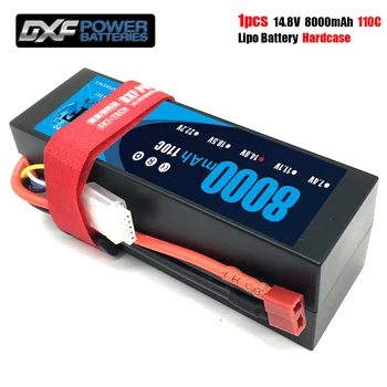 DXF Batería de lipo 4S 14.8 V 8000mAh 110C/220C XT60 T XT90 Plug bolsa rígida Lipo Batería para RC HPI HSP 1/8 1/10 Buggy RC Coche Camión