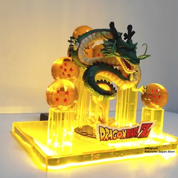 La Bola Z del dragón Shenron Bolas de Cristal Led de Figuras de Acción Modelo de Juguete de Dragon Ball Super Anime Shenlong Llevó la Estatuilla DBZ