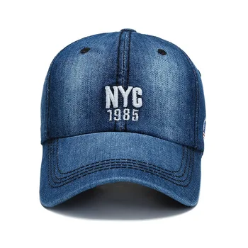 El verano de los hombres gorra de béisbol de hip-hop del snapback sombrero de deportes de moda ajustable gorras sombreros para el sol NYC bordado vaquero lavado gorras gorras