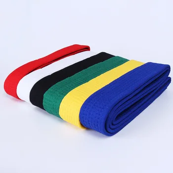 220-280 cm*4 cm Profesionales de algodón de Taekwondo, Cinturón de karate, judo, artes Marciales cintura rojo blanco azul Negro Cinturón para niños adultos