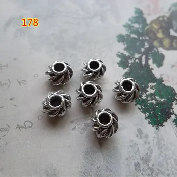 50pcs/lot Forma de Calabaza Espaciador de Metal Perlas 7.5x5mm Tibetano del Encanto de la Plata Suelta Perlas de Resultados de DIY de la Joyería de la Pulsera del Pendiente