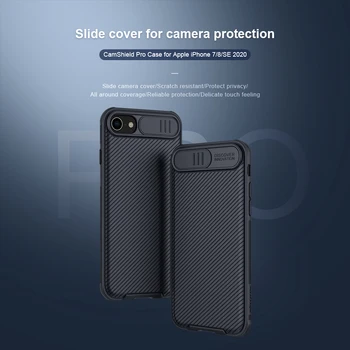 Para el iphone se 2020 caso Nillkin de la Cámara de Caso de Protección Para el iphone 8 Diapositiva Objetivo Proteger a la Protección de la cubierta del caso
