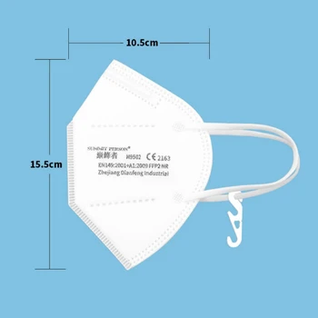 50 piezas/bolsa CE FFp2 KN95 la Máscara de la Cara PM2.5 Anti-niebla Fuerte Protección de la Boca de la Máscara del Respirador Reutilizable