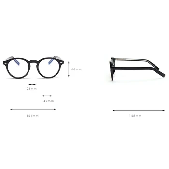 Kachawoo gafas redondas marco retro hombre transparente negro miopía gafas para mujeres remaches de invierno de regalo de los accesorios de corea