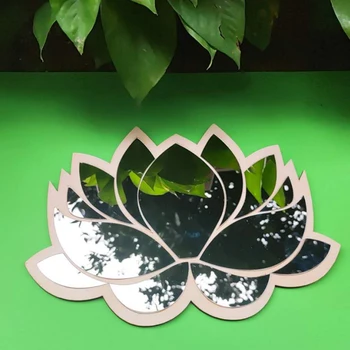 3D de la etiqueta Engomada del Espejo de Loto de Acrílico de la etiqueta Engomada de la Pared Extraíble Eco-Friendly de la Pared Calcomanías LAD-venta