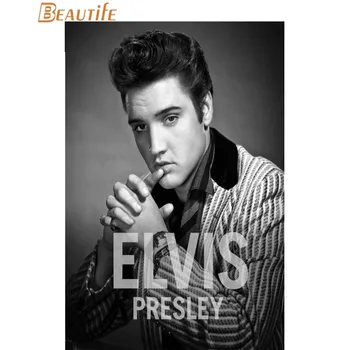 Paño de Seda Cartel de Elvis Presley Cartel de 30X45cm,40X60cm.50X75cm,60X90cm Arte de Pared de la Decoración del Hogar de Tela de la Impresión del Cartel