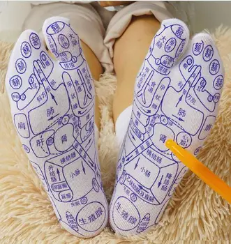 Masaje calcetines de la Medicina China Acupuntura calcetín de las Mujeres y los Hombres de la Primavera