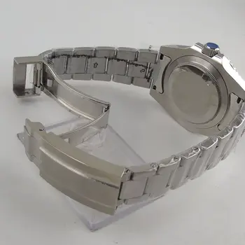 Nueva 21.3 mm de Acero Inoxidable Oyster Pulsera de Reloj de Implementación Bukle Ajuste 43mm de los Hombres reloj de Pulsera Automático