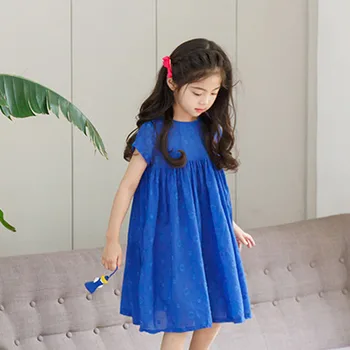 La princesa de las niñas vestidos de verano de 2019 azul sin respaldo botón de vestidos para 4 6 8 10 12 14 16 años adolescentes niños ropa lindo partido vestimentas de color