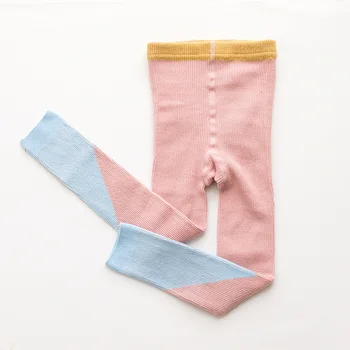 2019 Otoño e Invierno Nueva Llegada estilo coreano de algodón de todos-partido de punto de tocar fondo pantalones largos para los dulces lindos de las niñas de bebé