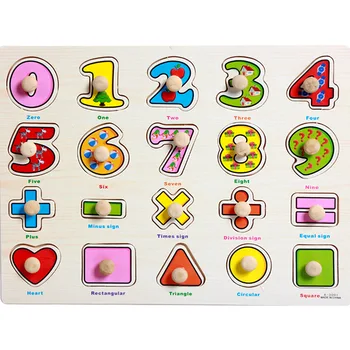 3D Alfabeto Número de Rompecabezas de Montessori Hechizo Palabra Juego de Juguetes de Madera de Aprendizaje Temprano de Rompecabezas de la Carta de Juguete Educativo Para los pequeños Niños