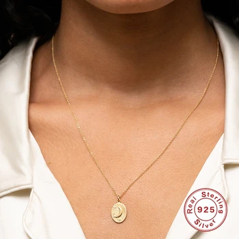 ENVASADOR Real 925 Collar de la Plata Esterlina Para las Mujeres del Color del Oro del Collar de Plata 925 de la Cadena de Clavícula Joyería collares envío gratis