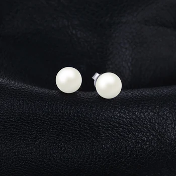 JewelryPalace de agua Dulce, Perlas Cultivadas de Bola de Aretes de Plata Esterlina 925 Aretes para las Mujeres de corea Utilidad de la Moda de Joyería