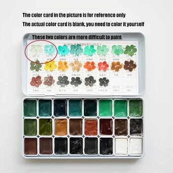 Acuarela Pigmento Sólido 21 Portátil en Color Estudiante Profesional de Pinturas, materiales de Arte 0,5 ml/1 ml caja Mini sub-paquete