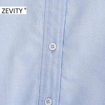 Zevity de las Nuevas mujeres de moda de nuevo graffiti impresión de patchwork casual camiseta blusa de señora de la oficina de pecho de la camisa de negocio blusa tops LS7145