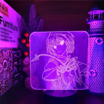 3D Luz de la Noche de Hunter X Hunter LED Anime Lámpara de Gon Freecss Killua Zoldyck Kurapika Hisoka Casa de la Decoración de la Lámpara del Dormitorio Decoración