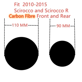 Nuevo Negro Brillante de fibra de carbono Delantero y Trasero Emblema de la Insignia de la Parrilla de Tronco EMBLEMA logo de VW Scirocco Scirocco R