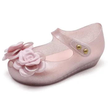 Nuevo Mini Melissa Camellia Chhildren la Jalea zapatos de niñas de boca de pez de PVC plana zapatos de Bebé de Niña de Verano Primavera Otoño sandalia SH19087
