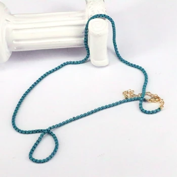 5Pcs Colorido esmalte collar con cadena, caja de la cadena gargantilla, Esmalte Pop de la Cadena de Collares, minimalista fino collar