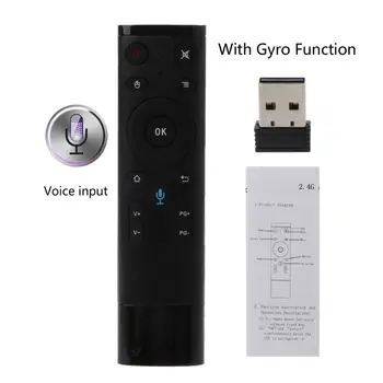 Q5 Control de Voz Gyro Air Mouse Con Micrófono de 3 Ejes Giroscopio de Control Remoto Para Smart TV Box K1KF