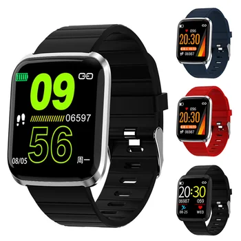 Reloj inteligente Reloj Mensaje Push Impermeable Monitor de Ritmo Cardíaco de la Conectividad Bluetooth para el Teléfono Android IOS SmartPhone, Smartwatch