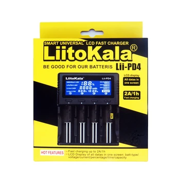 LiitoKala Lii-PD4 18650 cargador de Batería para 18650 batería 26650 21700 18350 AAA AA 3.7 v / 3.2 v / 1.2 v /1.5 v de litio de la batería de NiMH