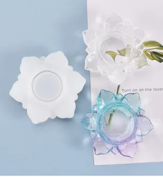 DIY Cristal 3D Flor Epoxi Molde Transparente de la Flor de la Caja de Almacenamiento para los Creativos hechos a Mano de Silicona Molde de Resina