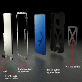 Armor King Metal Del Acero Inoxidable Del Flip Case Para Samsung Galaxy Note 10 9 8 Prueba De Golpes Funda Para Samsung Nota 10+ S10 Plus De Lujo