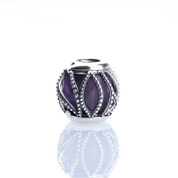 3 colores plata de ley esmaltado abalorios hueco de acristalamiento agujero grande perlas adecuado para la pulsera de DIY accesorios agujero de 4mm