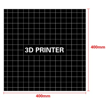 400*400m de Impresión 3D, Superficie construida Heatbed de la Plataforma etiqueta Engomada de la Impresión de la Cama de la Cinta de la Hoja CR-10S Impresora 3D Accesorios