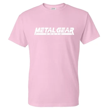 Hombres de la Moda de los juegos Electrónicos de Engranajes de Metal logotipo de la Impresión del Patrón de Manga Corta Recta de Camiseta Camisa O-Cuello de Manga Corta Camisa de Algodón