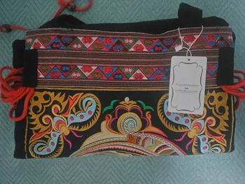 Precio de promoción de la bolsa de la Compra!Nueva Moda nacional bolsas bordadas de flores hechas a mano bordado étnico de tela bolsa de hombro bolsos de mano