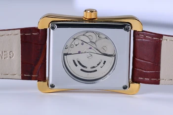 Nueva SEWOR parte Superior de la Marca de Lujo Rectangular Hombres Relojes Mecánicos Automáticos del Reloj Romano Pantalla de Antigüedades Relogio del Reloj Reloj de Pulsera