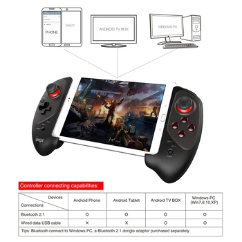 PG-9083S Bluetooth Controlador de Juego Gamepad Inalámbrico para iOS Teléfono Android Tablet para iOS Teléfono Android Tablet Caja de TV Controlador