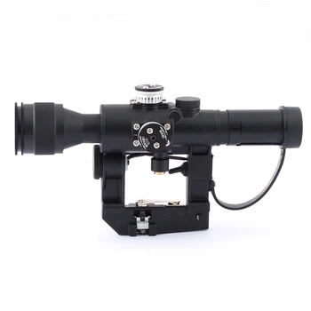 SVD 4x24 mira óptica Rifle de Alcance Táctico con iluminación Roja de Vista Riflescope para Rifle SVD de la Serie AK Rifle