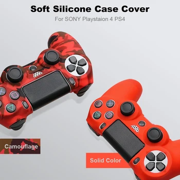 Suave gel de silicona protectora para Sony Playstation 4 PS4 controlador adecuado para el protector de la piel para PS4 Pro Slim Pad Controle