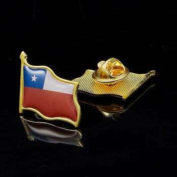 5PCS 2019 Chile de la Bandera Nacional Patriótico de Metal de la Bandera del Pin de la Solapa Broche de Accesorios Para Ropa/bolso/el Sombrero