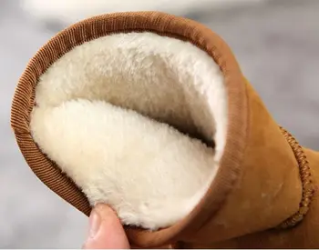 La Moda De Invierno Botas De Nieve Niños Grueso Niño De Algodón Zapatos Cálida Felpa Suave De La Parte Inferior De Las Niñas Botas Cortas Botas De Esquí Botas De Bebé Niño