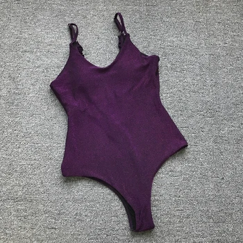 Sexy Púrpura De Una Sola Pieza Traje De Baño Abierto De La Espalda De Encaje De Los Trajes De Baño De Las Mujeres Del Traje De Baño De Niña De Traje De Baño Ropa De Playa Bikini Body De Mujer