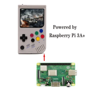 Juego Retro de la Consola de LCL-Pi Chico Para Game Boy Raspberry Pi 3A+ Portátil de Mano Jugador de Juego de 3.5 Pulgadas de Pantalla IPS con más de 5.000 Juegos