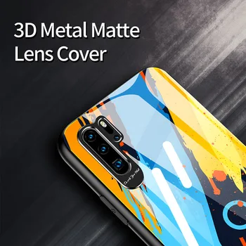 De Metal de la Lente de la Cubierta de la caja del Teléfono De Huawei P30 Pro Mate 30 Lite Vidrio Templado Caso Para Huawei P Smart Z Honor de 9 x 20 Pro de nuevo Caso