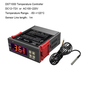 DST1000 Controlador de Temperatura Digital AC100-220V DC12-72V Termostato de Calefacción de Enfriamiento de la prenda Impermeable del Sensor DS18B20 Reemplazar STC-1000