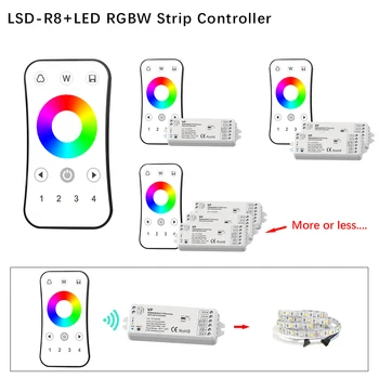 4Channel RGBW LED Controlador de RF 2.4 G / mando a distancia Wifi DC12-24V RGB LED Franja de Luz LED