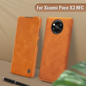 Flip Case para Xiaomi PocoPhone POCO X3 NFC NILLKIN Vintage Flip Cubierta de la Cartera de la PU de Cuero de la PC de la contraportada POCO X3 NFC Carcasa