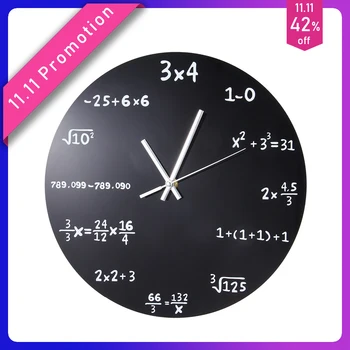 NUEVO-Reloj de Pared de Acrílico de la Fórmula Matemática de los Relojes de la Sala de estar de la Oficina de Hogar Bricolaje Decoración Reloj de Pared de Diseño Moderno