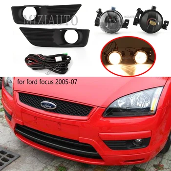 Las luces de niebla de Ford Focus MK2 2004-2010 luz de niebla cubre faro antiniebla faros marco de la Rejilla de Alambre Kit de Interruptor de